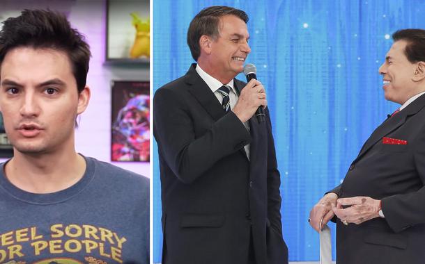 Felipe Neto; Jair Bolsonaro e Silvio Santos