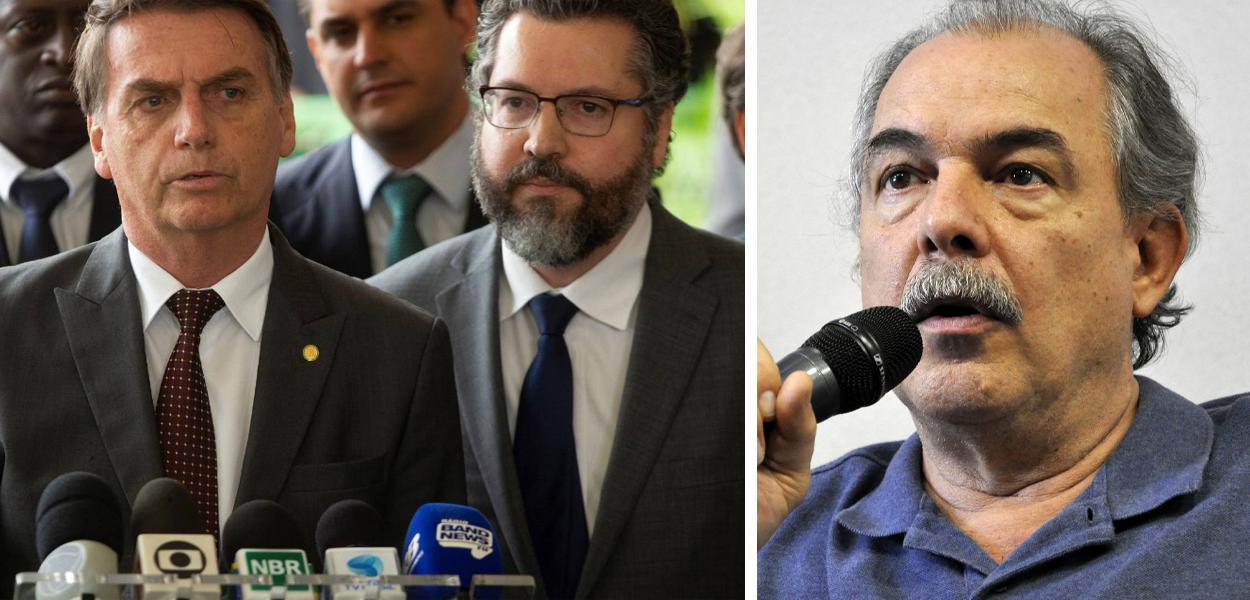 Jair Bolsonaro, Ernesto Araújo e Aloizio Mercadante