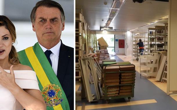 Bolsonaro desmonta biblioteca do Planalto.