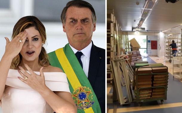 Bolsonaro desmonta biblioteca do Planalto.