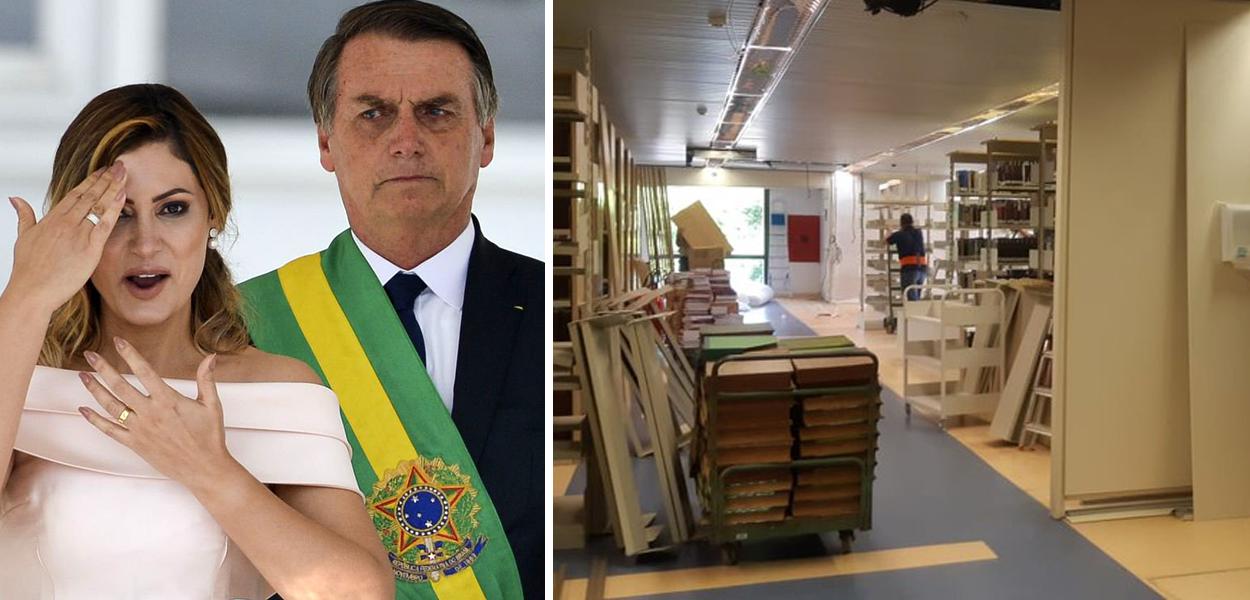 Bolsonaro desmonta biblioteca do Planalto.