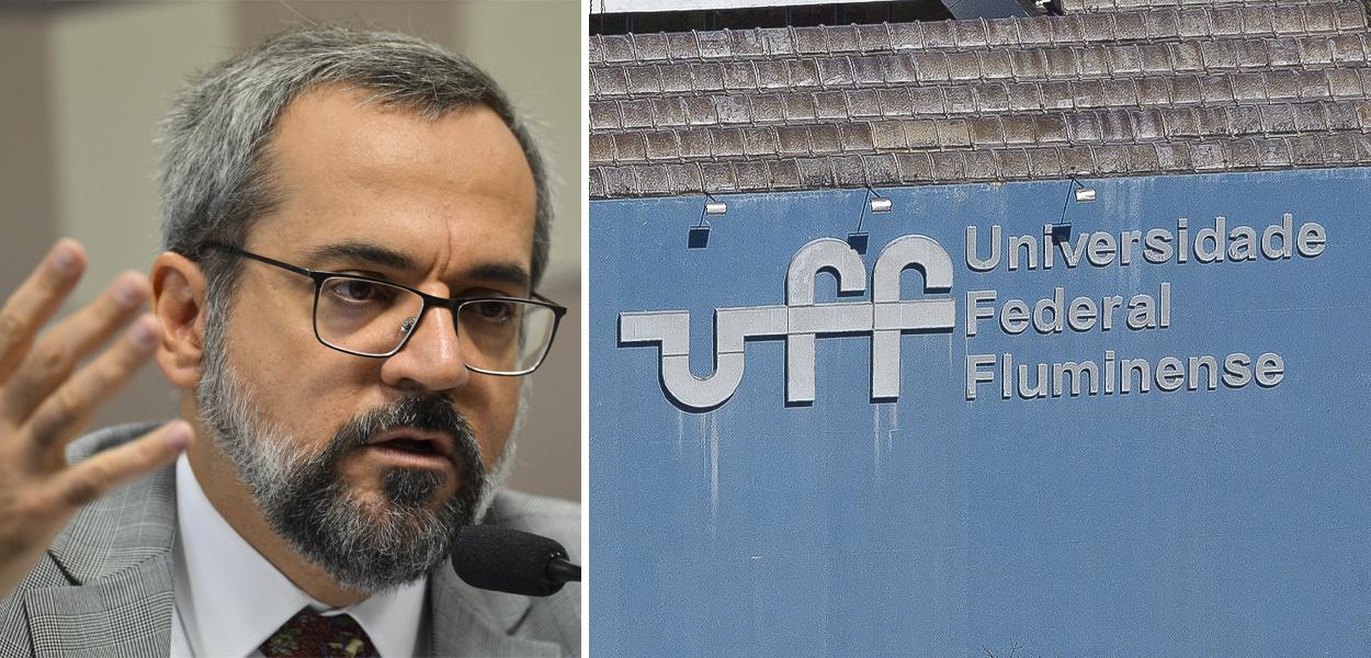 Ministro da Educação, Abraham Weintraub; vista aérea da Universidade Federal Fluminense