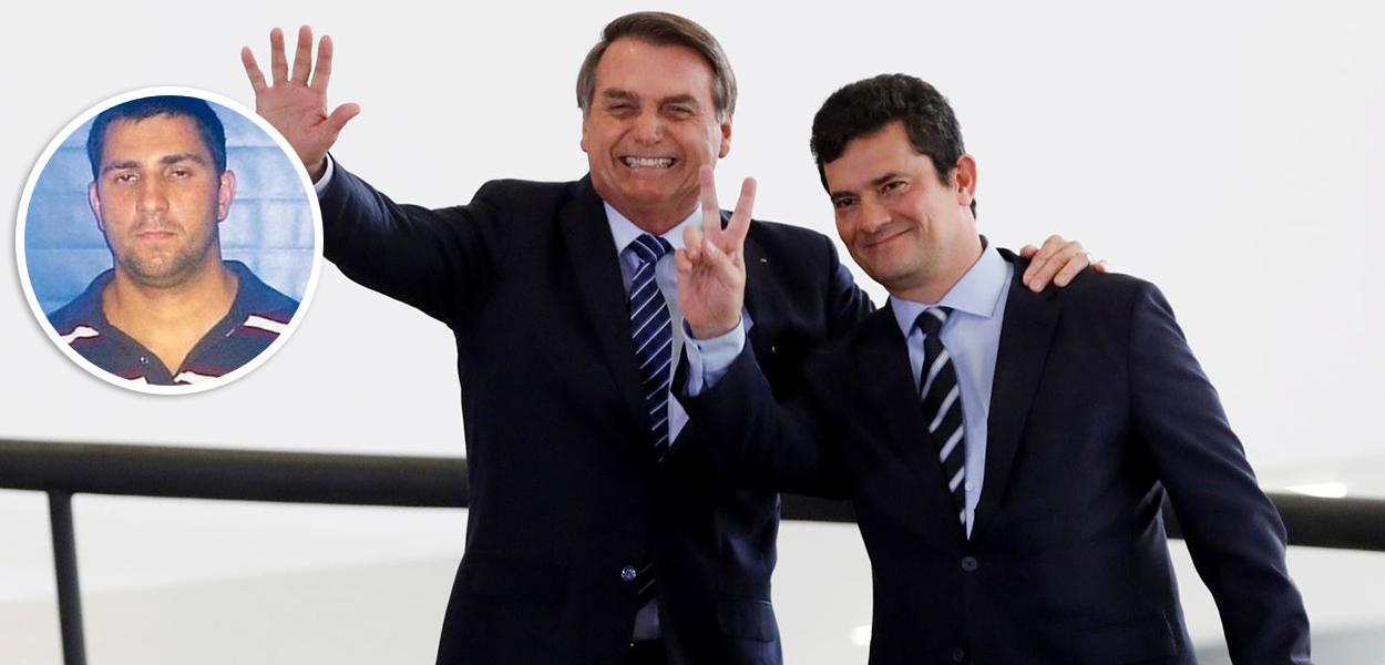 Adriano Magalhães da Nóbrega; Jair Bolsonaro e Sérgio Moro