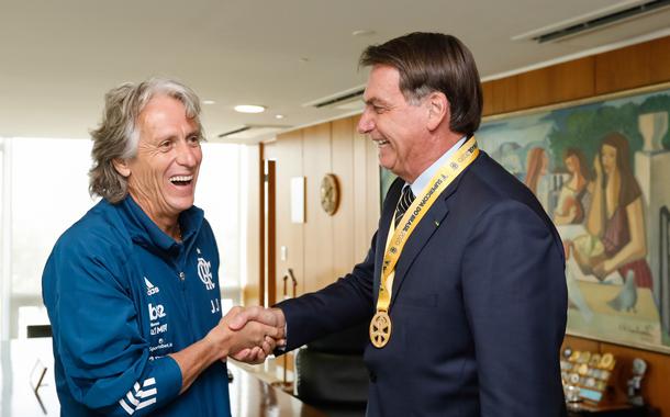 Técnico do Flamengo, Jorge Jesus, e Jair Bolsonaro