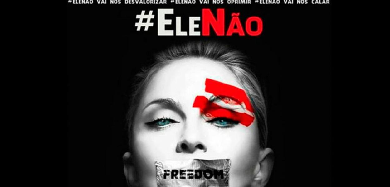Post de Madonna #EleNão