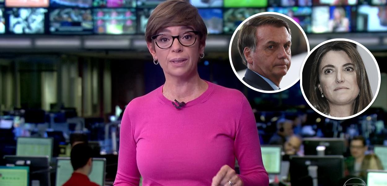 Renata Lo Prete, Jair Bolsonaro e Patricia Campos Mello