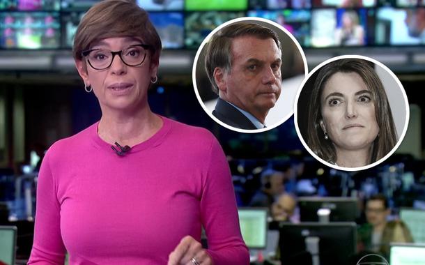 Renata Lo Prete, Jair Bolsonaro e Patricia Campos Mello