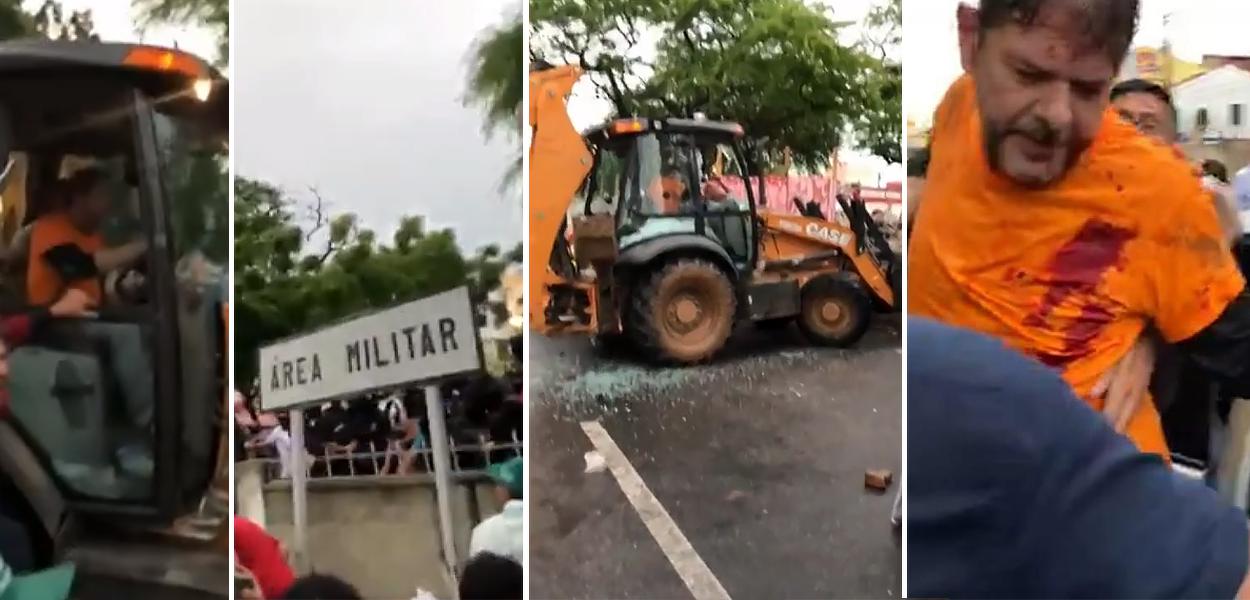 Senador Cid Gomes é baleado com tiro de borracha em Sobral (Foto: Reprodução) Senador Cid Gomes é baleado com tiro de borracha em Sobral