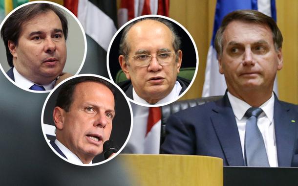 Rodrigo Maia, Gilmar Mendes, João Doria e Jair Bolsonaro