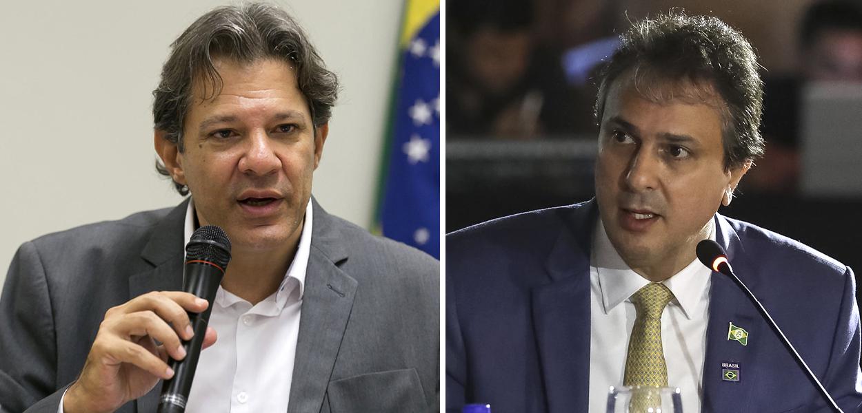 Fernando Haddad e Camilo Santana (Foto: Gustavo Bezerra/PT | Marcos Corrêa/PR) Fernando Haddad e Camilo Santana