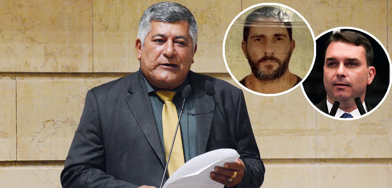 Ítalo Ciba, Adriano Magalhães da Nóbrega e Flávio Bolsnaro