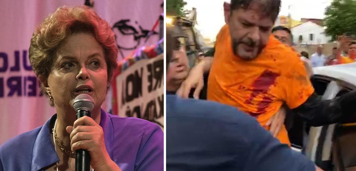 Dilma Rousseff e Cid Gomes baleado