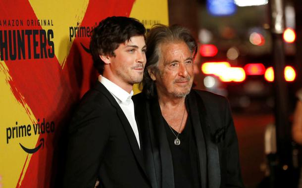Al Pacino e Logan Lerman na pré-estreia de Hunters
