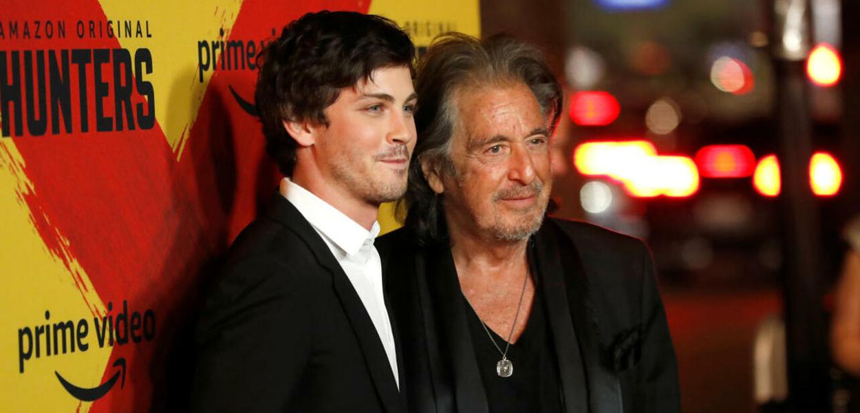 Al Pacino e Logan Lerman na pré-estreia de Hunters