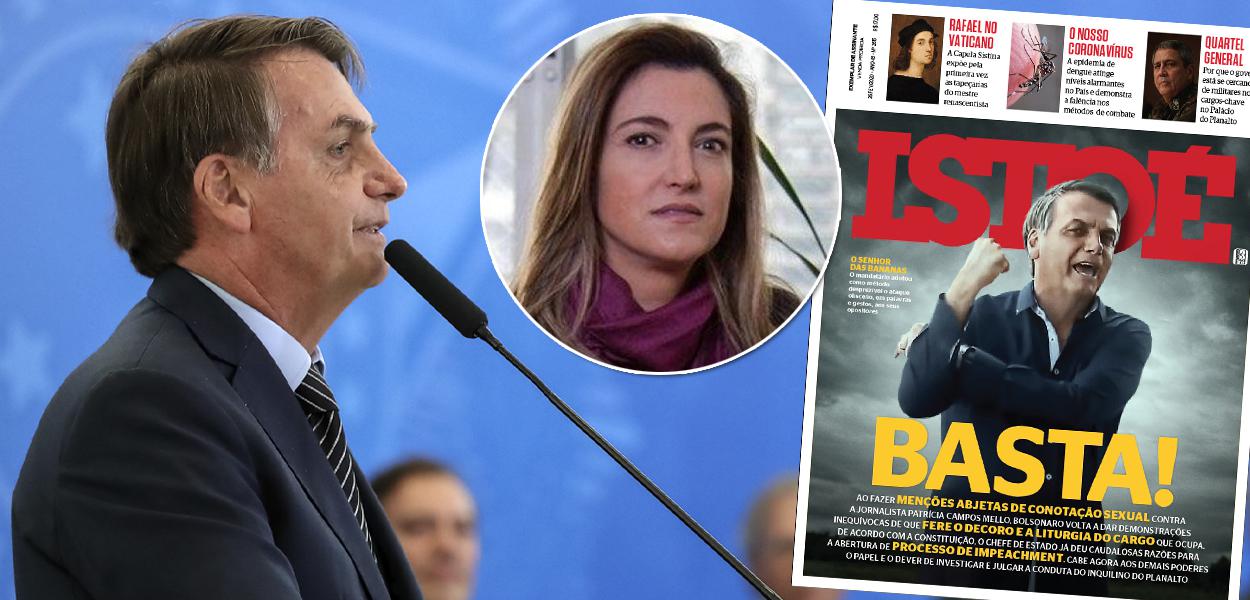 Bolsonaro, Patrícia Campos Mello e capa da Istoé