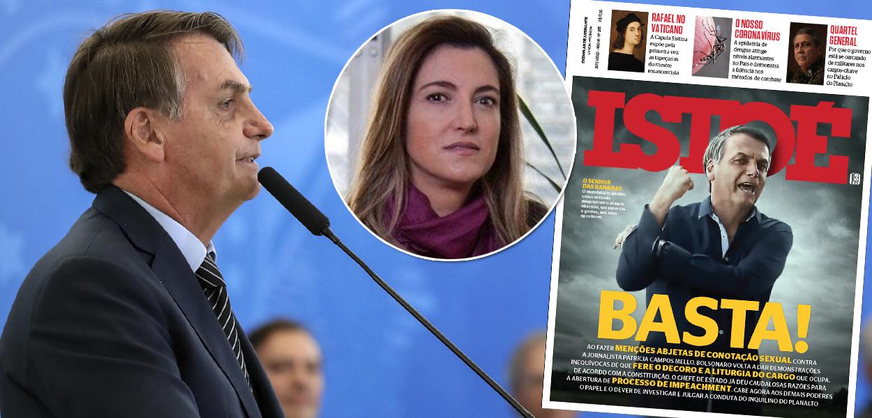 Bolsonaro, Patrícia Campos Mello e capa da Istoé