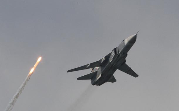 Caça russo em ação na Síria