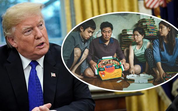 Donald Trump; cena do filme Parasita