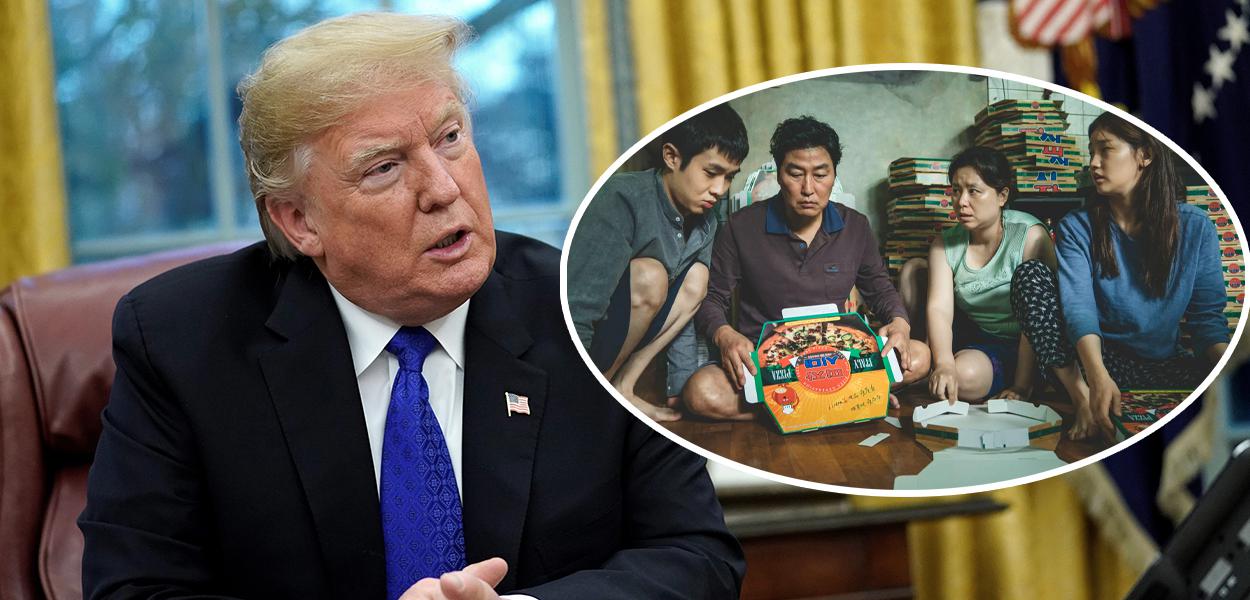 Donald Trump; cena do filme Parasita