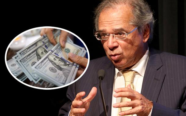 Dólar e o ministro da Economia, Paulo Guedes