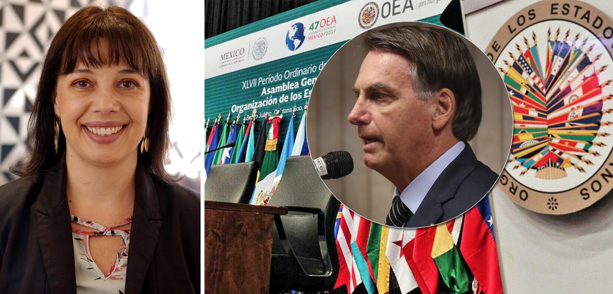 Renata Mielli e Jair Bolsonaro