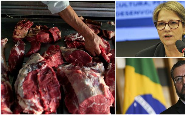 Carne brasileira, ministros Tereza Cristina e Ernesto Araújo