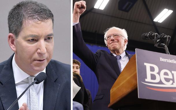 Glenn Greenwald e Bernie Sanders
