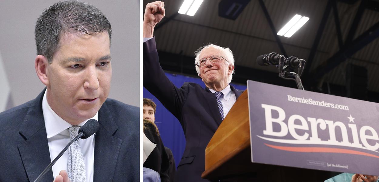 Glenn Greenwald e Bernie Sanders