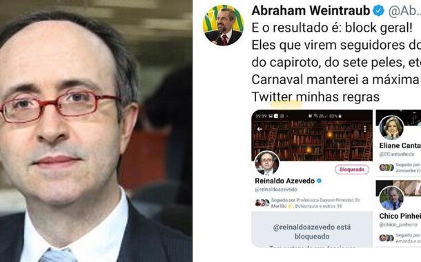 Reinaldo Azevedo ironizando Weintraub no Twitter