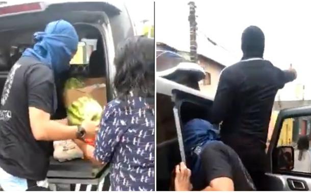 PMs distribuem alimentos à população no Ceará