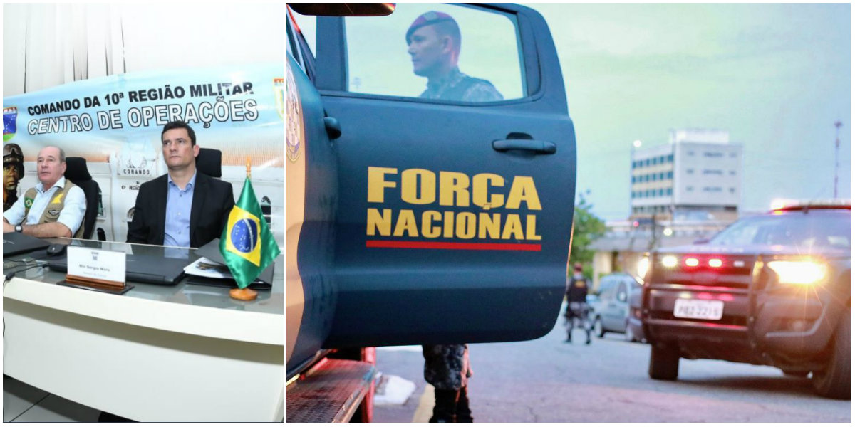 Ministério Sergio Moro dá coletiva no Ceará (Foto: Ministério da Defesa | Reuters) Ministério Sergio Moro dá coletiva no Ceará
