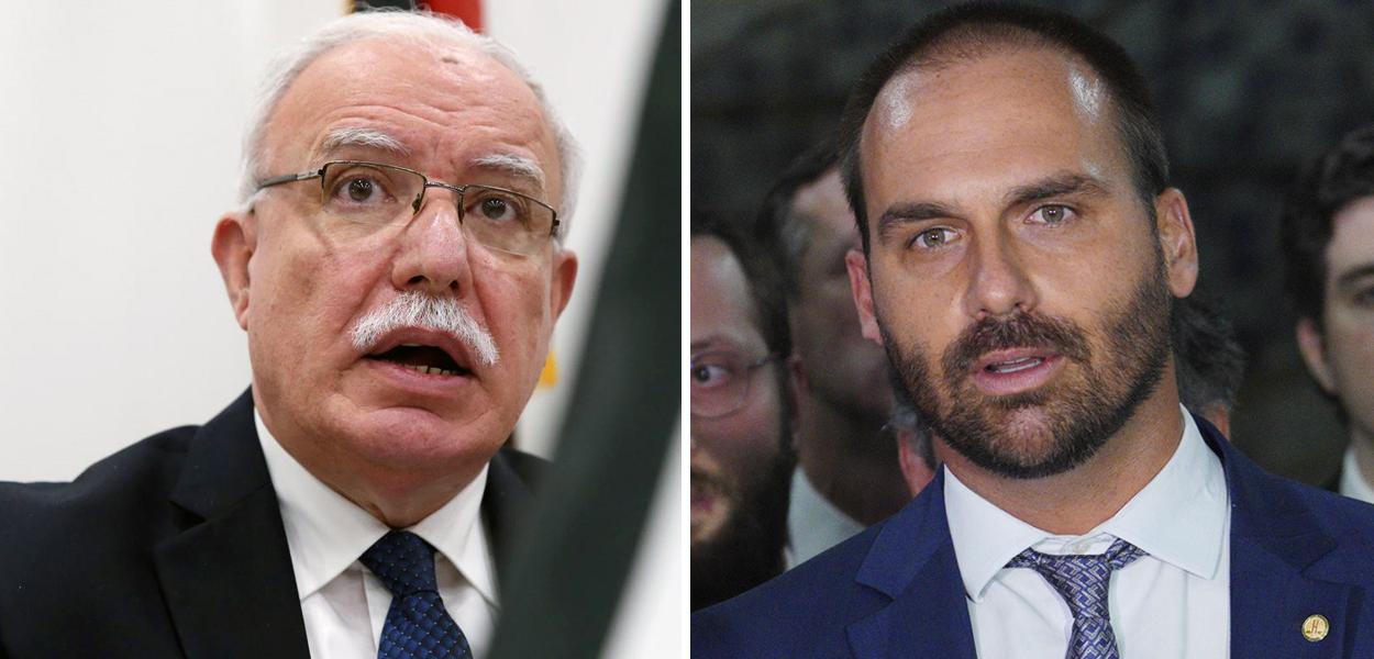 Riyad al-Maliki e Eduardo Bolsonaro
