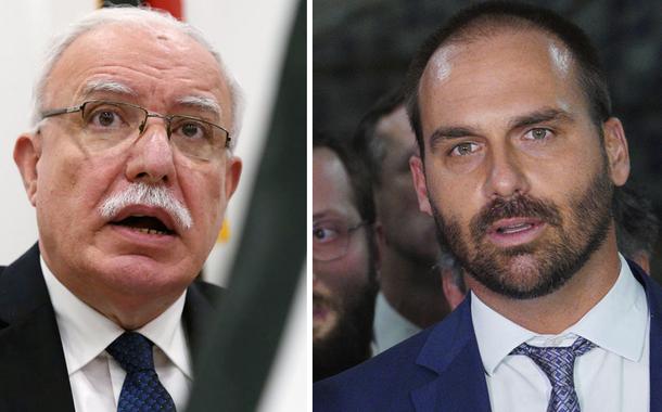 Riyad al-Maliki e Eduardo Bolsonaro