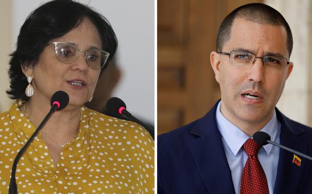 Damares Alves e Jorge Arreaza
