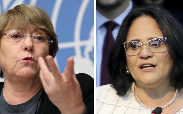 Michelle Bachelet e Damares Alves