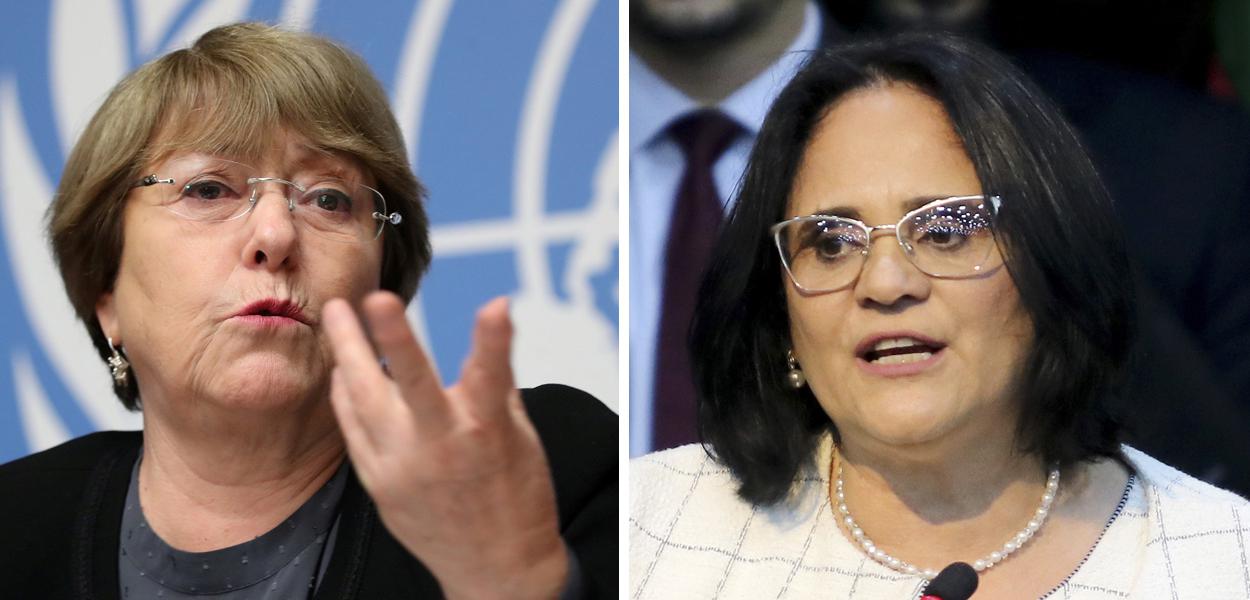 Michelle Bachelet e Damares Alves