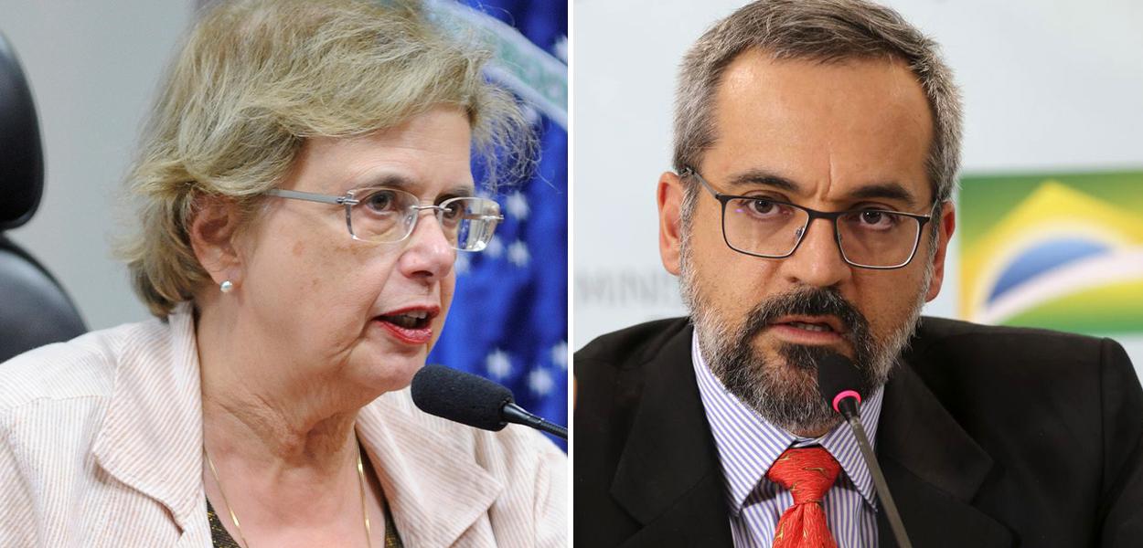 Deputada Margarida Salomão e ministro Abraham Weintraub