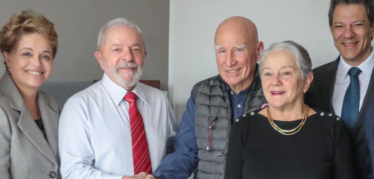 Dilma Roussef, Lula, Sebastião Salgado, Lélia Wanick Salgado e Fernando Haddad