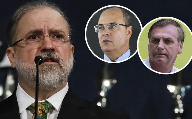 Augusto Aras; Wilson Witzel e Jair Bolsonaro