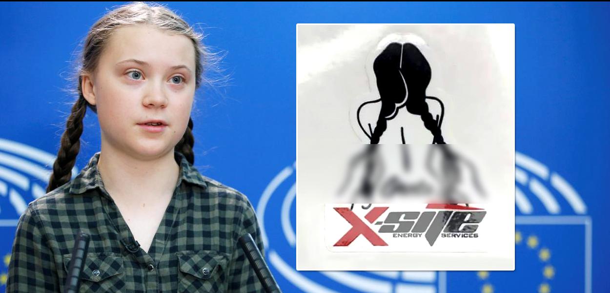 Petroleira canadense admite que difundiu adesivos com imagem sexualizada de Greta Thunberg.