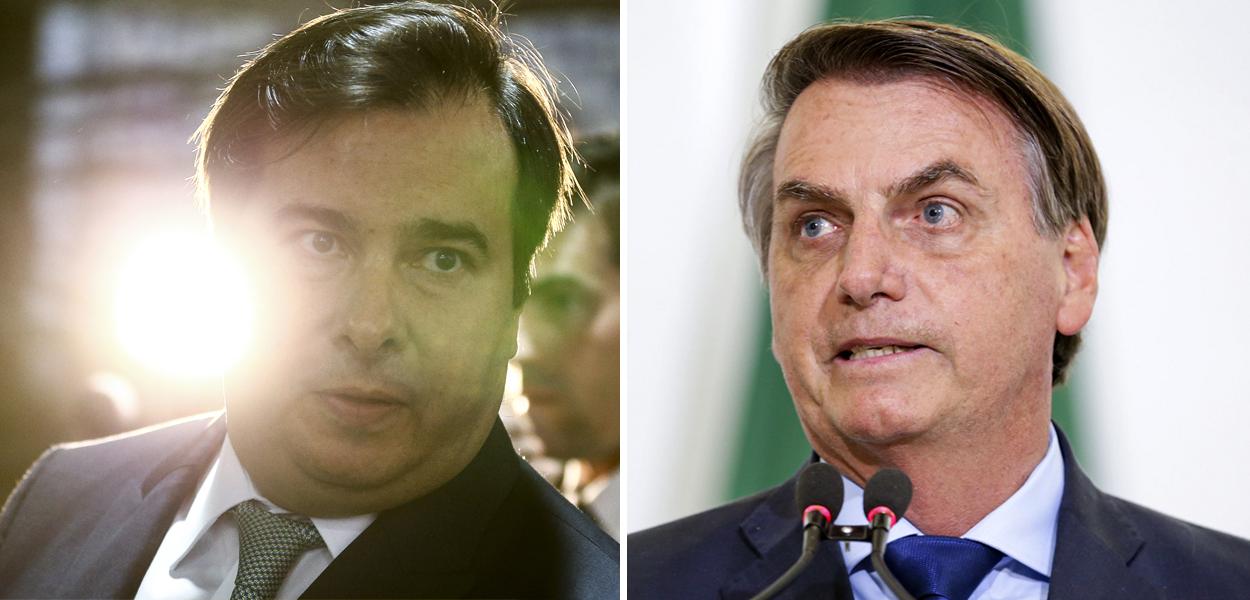 Rodrigo Maia e Jair Bolsonaro