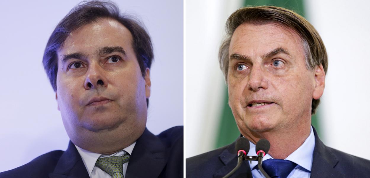 Rodrigo Maia e Jair Bolsonaro