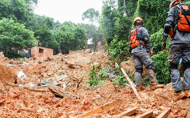 Áreas atingidas pela chuva na Baixada Santista