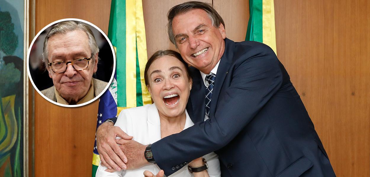 Olavo de Carvlho, Regina Duarte e Jair Bolsonaro