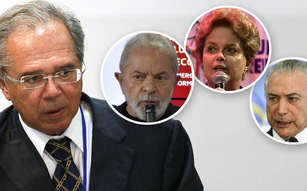 Paulo Guedes, Lula, Dilma Rousseff e Michel Temer