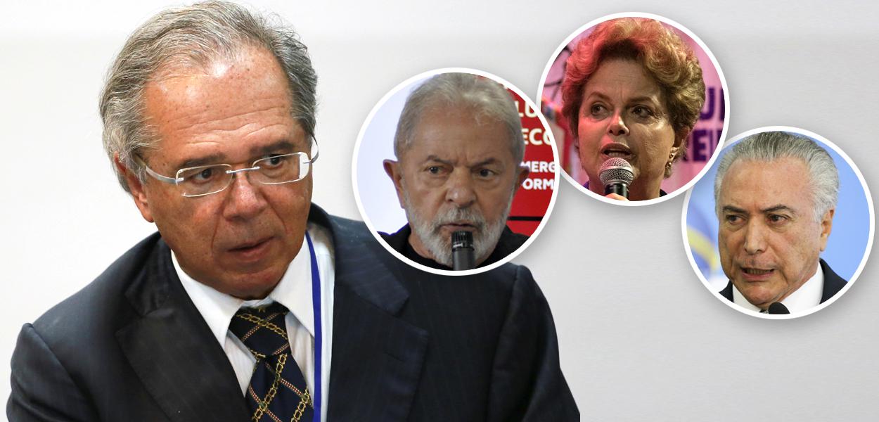 Paulo Guedes, Lula, Dilma Rousseff e Michel Temer