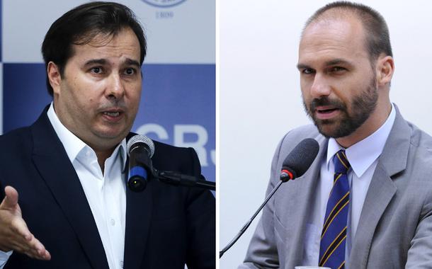 Rodrigo Maia e Eduardo Bolsonaro