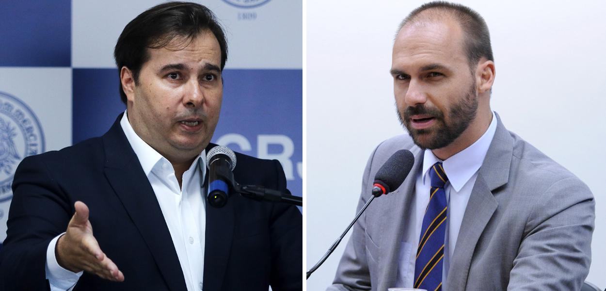 Rodrigo Maia e Eduardo Bolsonaro