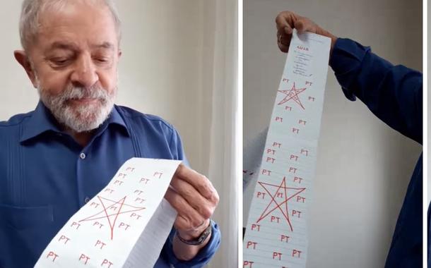 Lula recebe carta de 13 metros