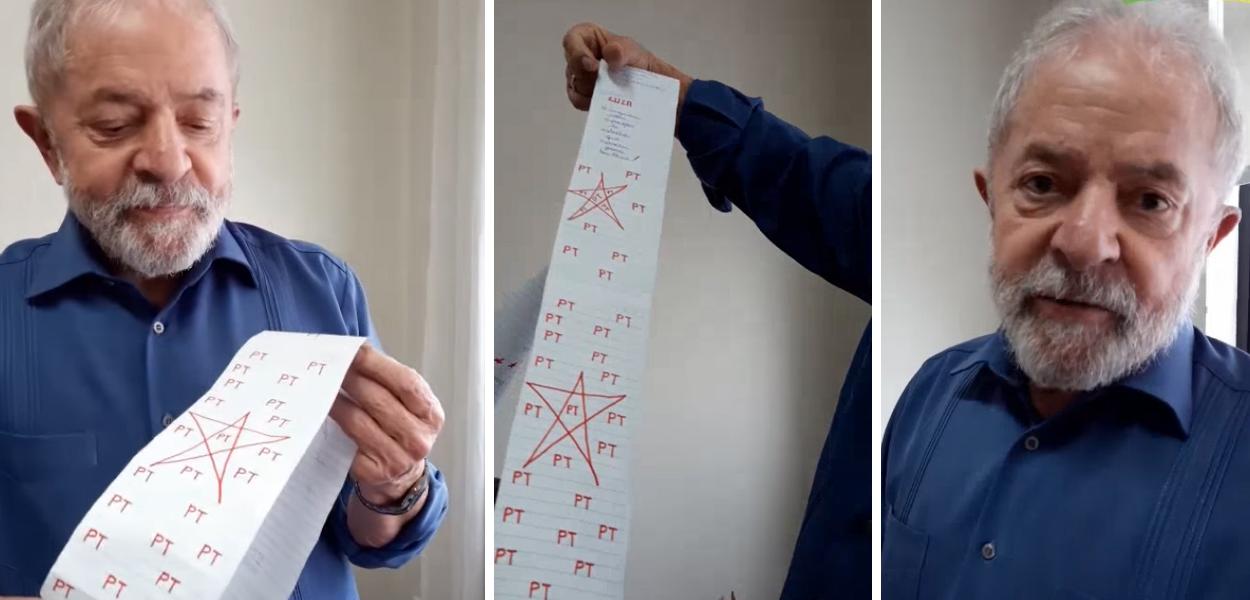 Lula recebe carta de 13 metros